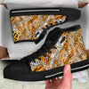 Tiger Cheetah Collage High Top Sneaker Custom Shoes with Black Sole - Mr.SWAGBEAST