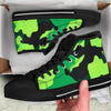 Neon Green Camo High Top Sneakers Custom Shoes with Black Soles - Mr.SWAGBEAST