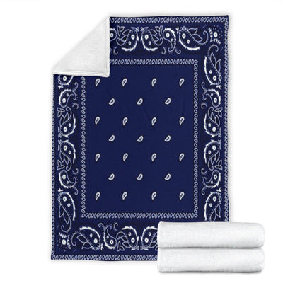 Crip Cuz Blue Bandana Premium Blanket - Mr.SWAGBEAST