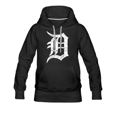 Motor City Detroit Letter D Women's Premium Hoodie - Mr.SWAGBEAST