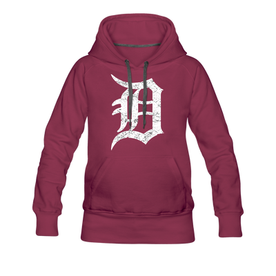 Motor City Detroit Letter D Women's Premium Hoodie - Mr.SWAGBEAST
