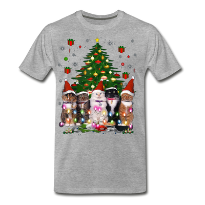 Cat Lovers Christmas Tree Premium Men/Unisex Premium T-shirt - Mr.SWAGBEAST