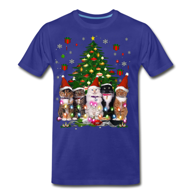 Cat Lovers Christmas Tree Premium Men/Unisex Premium T-shirt - Mr.SWAGBEAST