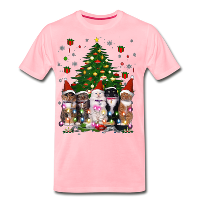 Cat Lovers Christmas Tree Premium Men/Unisex Premium T-shirt - Mr.SWAGBEAST