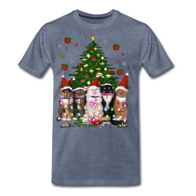 Cat Lovers Christmas Tree Premium Men/Unisex Premium T-shirt - Mr.SWAGBEAST
