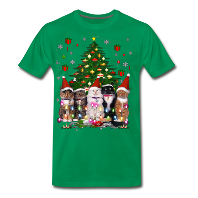 Cat Lovers Christmas Tree Premium Men/Unisex Premium T-shirt - Mr.SWAGBEAST