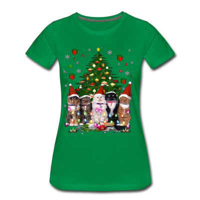 Cat Lover Christmas Tree Funny Christmas Women’s Premium T-shirt - Mr.SWAGBEAST