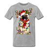Christmas Pug Love Funny Christmas Men/Unisex Premium T-shirt. - Mr.SWAGBEAST