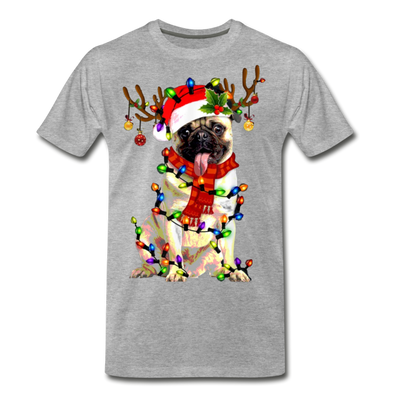 Christmas Pug Love Funny Christmas Men/Unisex Premium T-shirt. - Mr.SWAGBEAST
