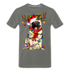 Christmas Pug Love Funny Christmas Men/Unisex Premium T-shirt. - Mr.SWAGBEAST