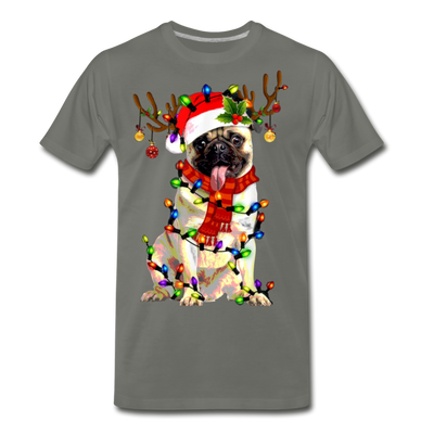 Christmas Pug Love Funny Christmas Men/Unisex Premium T-shirt. - Mr.SWAGBEAST