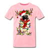 Christmas Pug Love Funny Christmas Men/Unisex Premium T-shirt. - Mr.SWAGBEAST