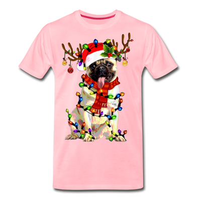 Christmas Pug Love Funny Christmas Men/Unisex Premium T-shirt. - Mr.SWAGBEAST