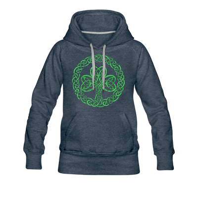 Celtic Clover St. Patrick's Day Women's Premium Pullover Hoodie - Mr.SWAGBEAST