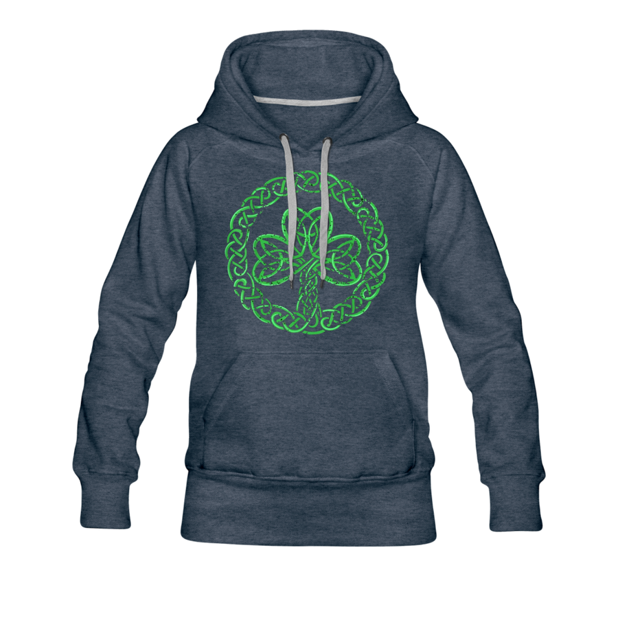Celtic Clover St. Patrick's Day Women's Premium Pullover Hoodie - Mr.SWAGBEAST