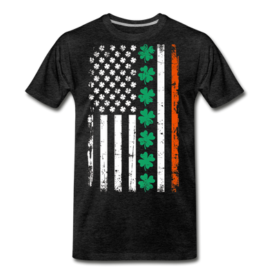 Celtic Clover Irish American Flag St. Patrick's Day Men/Unisex Premium T-Shirt - Mr.SWAGBEAST