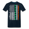Celtic Clover Irish American Flag St. Patrick's Day Men/Unisex Premium T-Shirt - Mr.SWAGBEAST