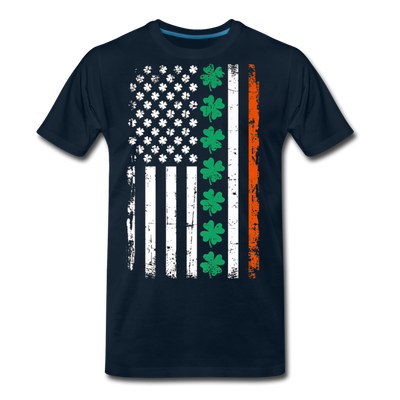 Celtic Clover Irish American Flag St. Patrick's Day Men/Unisex Premium T-Shirt - Mr.SWAGBEAST