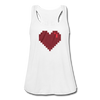 Pixels Video Game Heart Women's Flowy Tank Top - Mr.SWAGBEAST