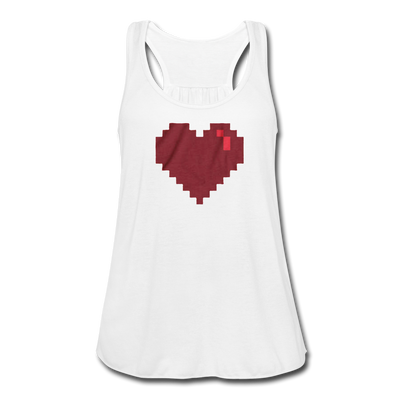 Pixels Video Game Heart Women's Flowy Tank Top - Mr.SWAGBEAST