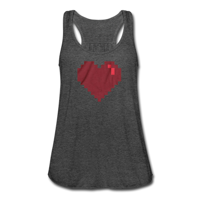 Pixels Video Game Heart Women's Flowy Tank Top - Mr.SWAGBEAST