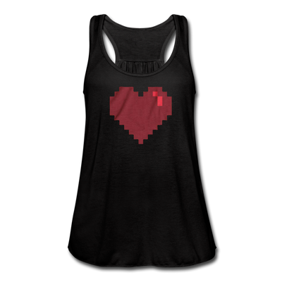 Pixels Video Game Heart Women's Flowy Tank Top - Mr.SWAGBEAST