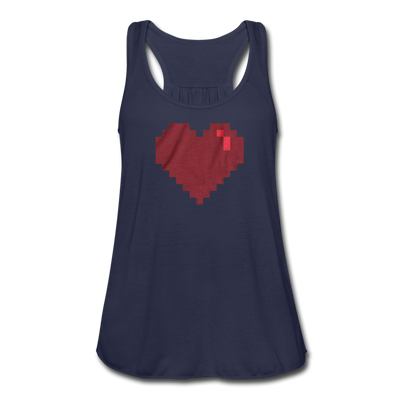 Pixels Video Game Heart Women's Flowy Tank Top - Mr.SWAGBEAST