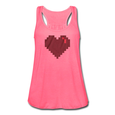 Pixels Video Game Heart Women's Flowy Tank Top - Mr.SWAGBEAST