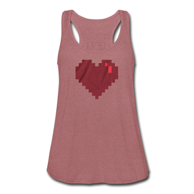 Pixels Video Game Heart Women's Flowy Tank Top - Mr.SWAGBEAST