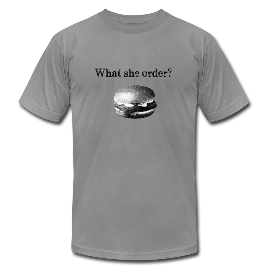 What She Order? Fish Filet Funny Men/Unisex Premium Adult T-Shirt - Mr.SWAGBEAST