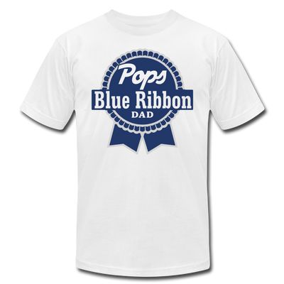 Pops Blue Ribbon Dad Father's Day Men /Unisex Premium T-Shirt - Mr.SWAGBEAST