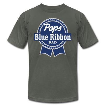Pops Blue Ribbon Dad Father's Day Men /Unisex Premium T-Shirt - Mr.SWAGBEAST