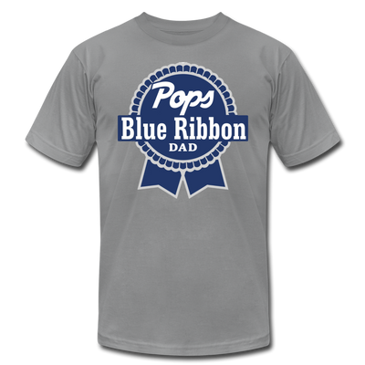 Pops Blue Ribbon Dad Father's Day Men /Unisex Premium T-Shirt - Mr.SWAGBEAST