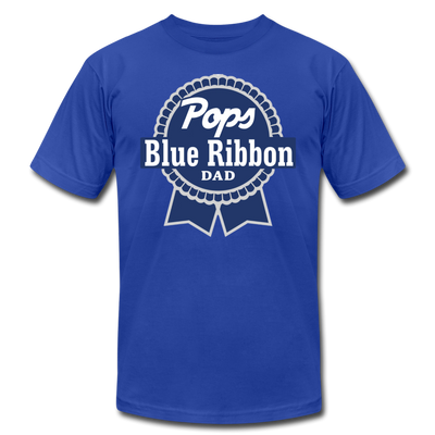 Pops Blue Ribbon Dad Father's Day Men /Unisex Premium T-Shirt - Mr.SWAGBEAST