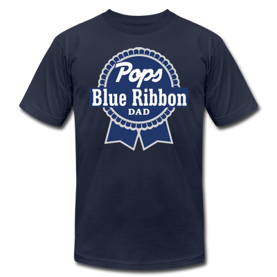 Pops Blue Ribbon Dad Father's Day Men /Unisex Premium T-Shirt - Mr.SWAGBEAST