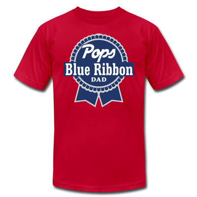 Pops Blue Ribbon Dad Father's Day Men /Unisex Premium T-Shirt - Mr.SWAGBEAST