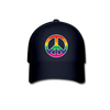 LGBT Rainbow Peace Sign Premium Adult Flex Fitted Baseball Hat - Mr.SWAGBEAST