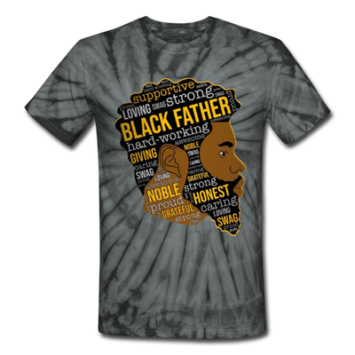 Proud Loving Black Father Father's Day Men/Unisex Premium Adult Tie Dye T-Shirt - Mr.SWAGBEAST