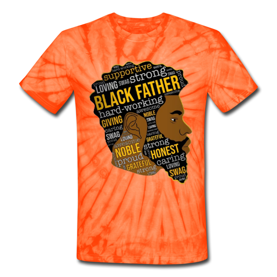 Proud Loving Black Father Father's Day Men/Unisex Premium Adult Tie Dye T-Shirt - Mr.SWAGBEAST