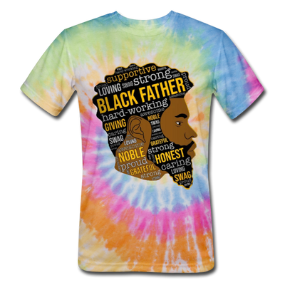 Proud Loving Black Father Father's Day Men/Unisex Premium Adult Tie Dye T-Shirt - Mr.SWAGBEAST
