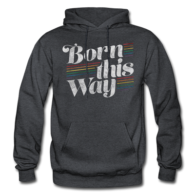 LGBTQ Born This Way Vintage Men's/Unisex Premium Adult Pullover Hoodie - Mr.SWAGBEAST