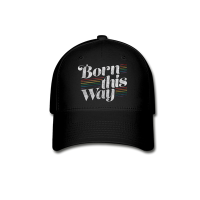 LGBTQ Born This Way Adult Flex Fitted Baseball Hat - Mr.SWAGBEAST