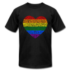 LGBTQ Rainbow Pride Heart Men’s/Unisex Premium Adult T-Shirt - Mr.SWAGBEAST