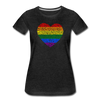 LGBTQ Rainbow Pride Heart Women's Premium Adult T-Shirt - Mr.SWAGBEAST