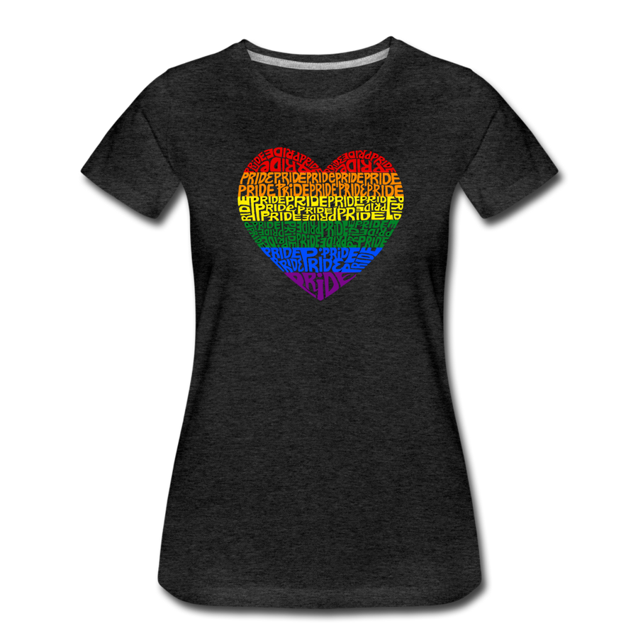 LGBTQ Rainbow Pride Heart Women's Premium Adult T-Shirt - Mr.SWAGBEAST