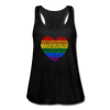 LGBTQ Rainbow Pride Heart Women's Flowy Tank Top - Mr.SWAGBEAST