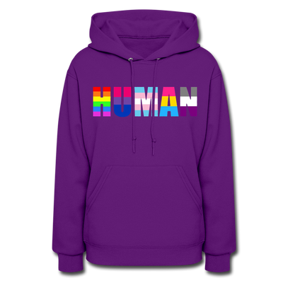 LGBTQ HUMAN Equality Women's Premium Pullover Hoodie - Mr.SWAGBEAST