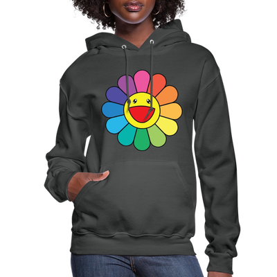 LGBTQ Rainbow Flower Women's Premium Pullover Hoodie - Mr.SWAGBEAST