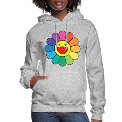 LGBTQ Rainbow Flower Women's Premium Pullover Hoodie - Mr.SWAGBEAST