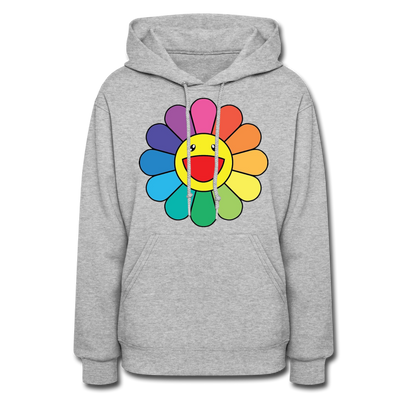 LGBTQ Rainbow Flower Women's Premium Pullover Hoodie - Mr.SWAGBEAST